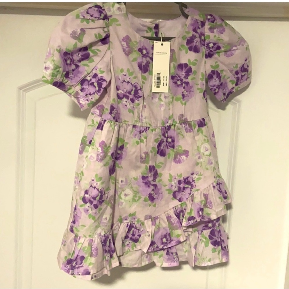 Janie and jack floral purple dress